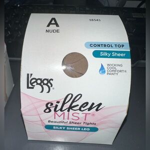 L'eggs Silken Mist Silky Sheer Cool Comfort Control Top Panty, Size A Nude 98543